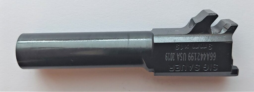 Lufa pistoletu Sig Sauer P365, wraz z komorą nabojową i brodą